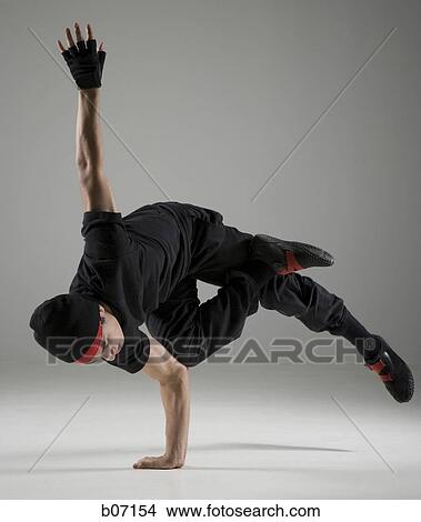 Picture - Teenager breakdancing. Fotosearch