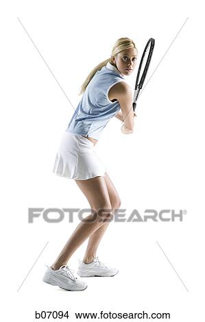 Tennis player with racket View Large Photo Image Picture - Tennis player with racket. Fotosearch