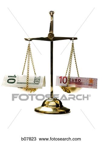 US and Euro banknotes on a scale View Large Photo Image Stock Image - US and Euro banknotes on a scale. Fotosearch
