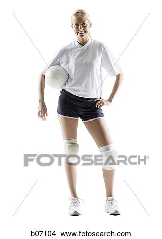 Volleyball player with ball View Large Photo Image Picture - Volleyball player with ball. Fotosearch