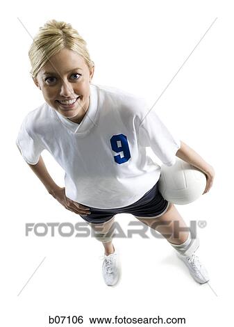 Volleyball player with ball View Large Photo Image Stock Photograph - Volleyball player with ball. Fotosearch