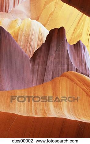 Stock Image - Windswept rock formations. Fotosearch