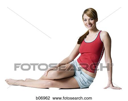 Stock Image - Woman in reclined position. Fotosearch