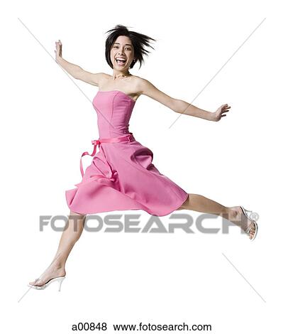 Woman jumping with high heels View Large Photo Image Stock Photo - Woman jumping with high heels. Fotosearch