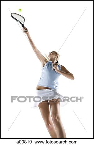 Woman playing tennis View Large Photo Image Stock Photo - Woman playing tennis. Fotosearch