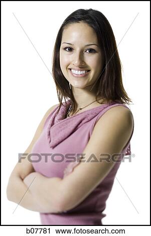 Woman smiling and posing View Large Photo Image Stock Image - Woman smiling and posing. Fotosearch