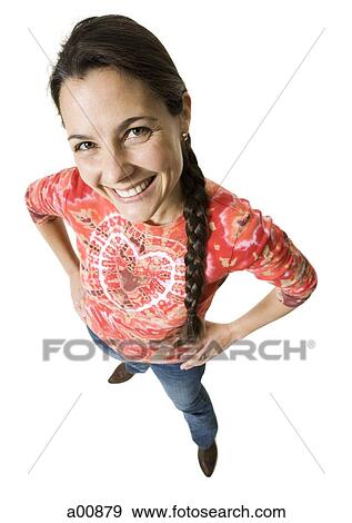 Stock Photo - Woman with hands on hips. Fotosearch