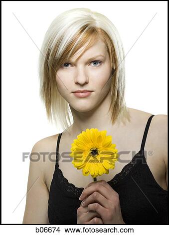 Woman with sunflower View Large Photo Image Picture - Woman with sunflower. Fotosearch