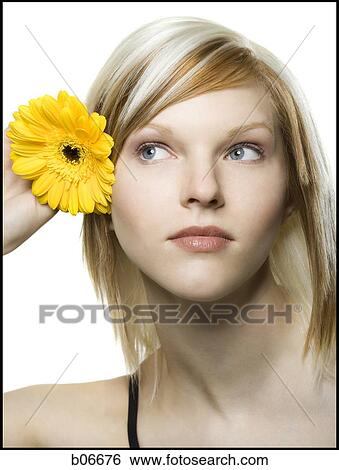 Woman with sunflower View Large Photo Image Stock Photograph - Woman with sunflower. Fotosearch