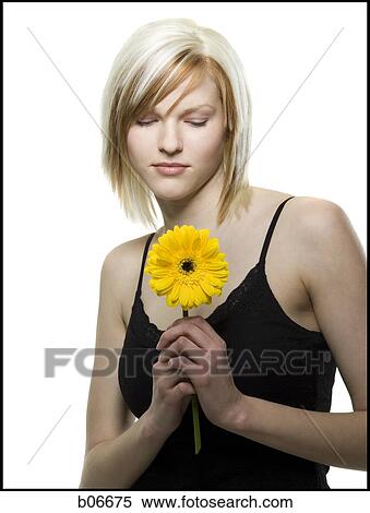 Woman with sunflower View Large Photo Image Stock Photography - Woman with sunflower. Fotosearch