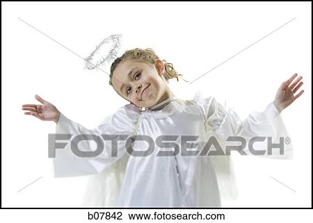 Young girl in angel costume View Large Photo Image Stock Image - Young girl in angel costume. Fotosearch