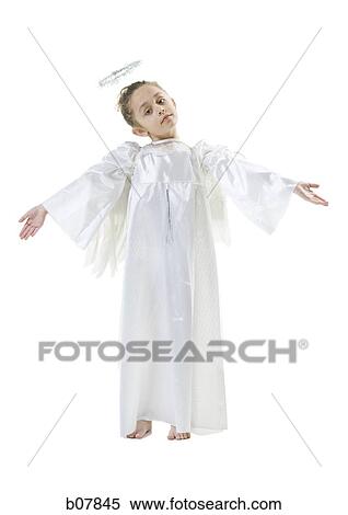 Young girl in angel costume View Large Photo Image Stock Photography - Young girl in angel costume. Fotosearch