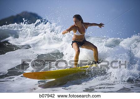 Young woman surfer View Large Photo Image Stock Image - Young woman surfer. Fotosearch