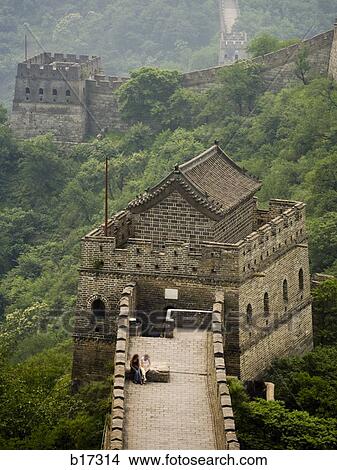 Aerial view of the Great Wall of China View Large Photo Image Picture - Aerial view of the Great Wall of China. Fotosearch