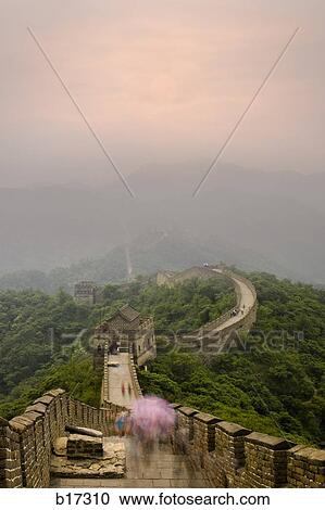 Aerial view of the Great Wall of China View Large Photo Image Stock Image - Aerial view of the Great Wall of China. Fotosearch