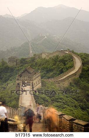 Stock Photography - Aerial view of the Great Wall of China. Fotosearch