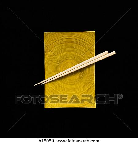 Bamboo plate with chopsticks View Large Photo Image Stock Photo - Bamboo plate with chopsticks. Fotosearch
