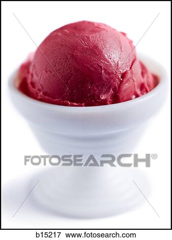 Stock Photo - Bowl of ice cream or sorbet. Fotosearch