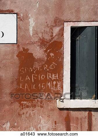Building detail with windows and graffiti View Large Photo Image Stock Image - Building detail with windows and graffiti. Fotosearch