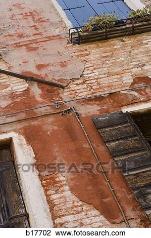 Stock Image - Building detail with windows. Fotosearch