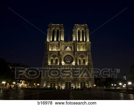 Stock Photo - Cathedral at night. Fotosearch