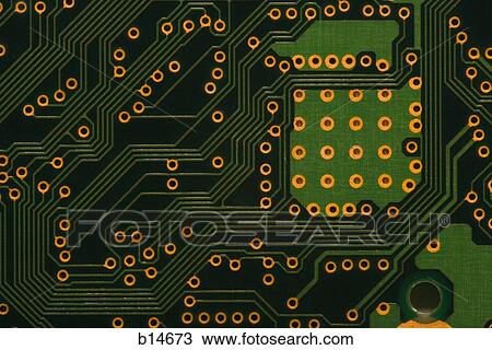 Stock Image - Closeup of circuit board. Fotosearch