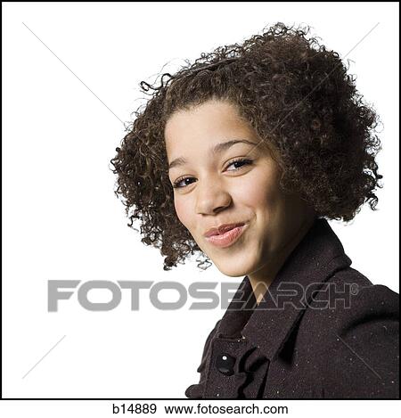 Stock Photo - Closeup of girl smiling. Fotosearch