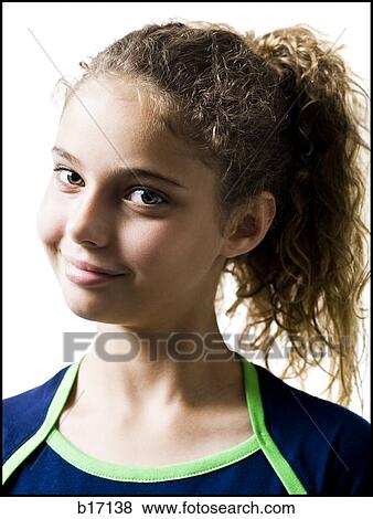 Closeup of girl smiling View Large Photo Image Stock Photo - Closeup of girl smiling. Fotosearch