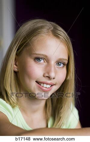Closeup of girl smiling View Large Photo Image Stock Photo - Closeup of girl smiling. Fotosearch