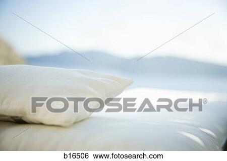 Closeup of pillow outdoors View Large Photo Image Stock Photograph - Closeup of pillow outdoors. Fotosearch
