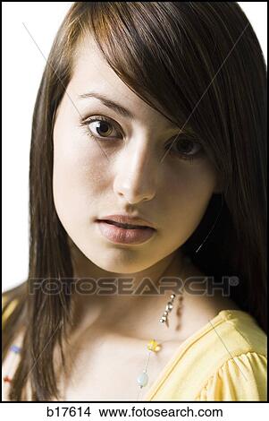 Closeup of teenage girl View Large Photo Image Picture - Closeup of teenage girl. Fotosearch
