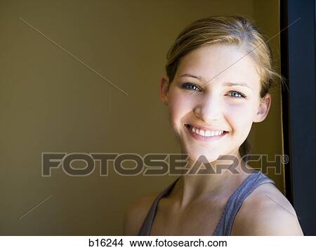 Closeup of woman smiling View Large Photo Image Picture - Closeup of woman smiling. Fotosearch