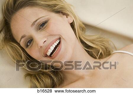 Stock Photo - Closeup of woman smiling. Fotosearch