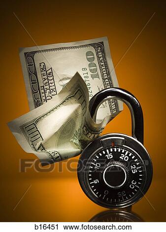 Combination lock with US hundred dollar bill View Large Photo Image Stock Image - Combination lock with US hundred dollar bill. Fotosearch
