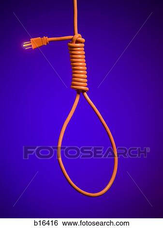 Stock Photograph - Computer connectors in shape of noose. Fotosearch