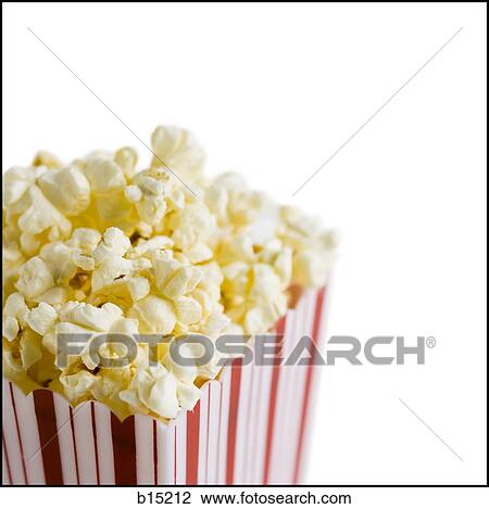Stock Image - Detailed view of box of popcorn. Fotosearch