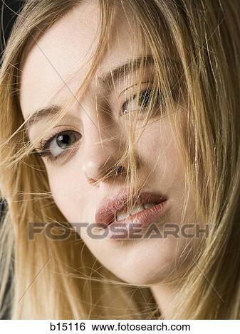 Detailed view of female face View Large Photo Image Stock Photograph - Detailed view of female face. Fotosearch