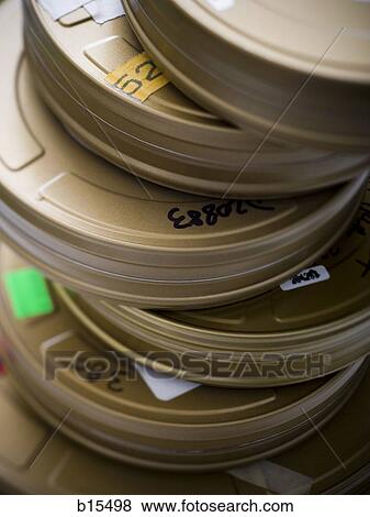 Stock Photo - Detailed view of film canisters. Fotosearch