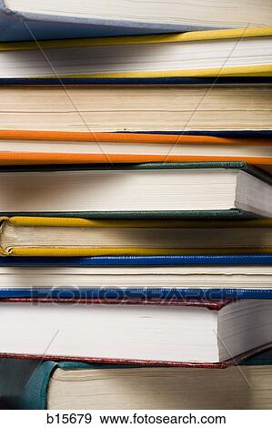 Stock Photo - Detailed view of hardcover books. Fotosearch