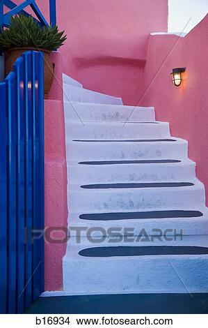 Detailed view of steps outdoors and light brightly coloured View Large Photo Image Picture - Detailed view of steps outdoors and light brightly coloured. Fotosearch
