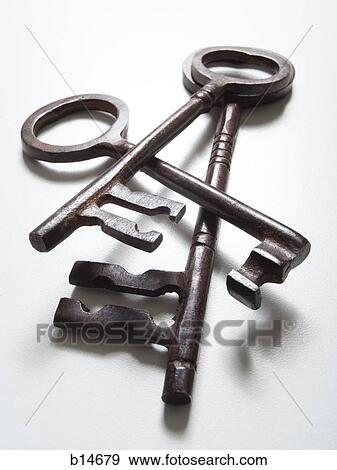 Detailed view of three skeleton keys View Large Photo Image Stock Photo - Detailed view of three skeleton keys. Fotosearch