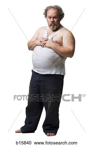 Disheveled man with hands on pot belly View Large Photo Image Stock Image - Disheveled man with hands on pot belly. Fotosearch
