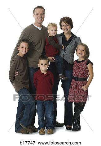Family portrait with six people smiling View Large Photo Image Stock Photo - Family portrait with six people smiling. Fotosearch