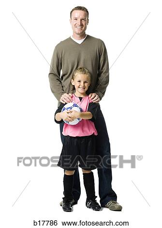 Father and daughter with soccer ball. View Large Photo Image Stock Photograph - Father and daughter with soccer ball.. Fotosearch