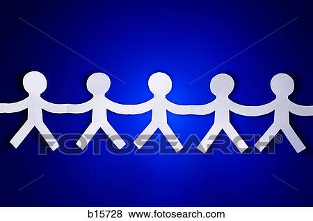 Five paper people cutouts View Large Photo Image Stock Photo - Five paper people cutouts. Fotosearch