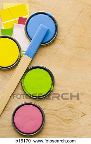 Four paint can lids and stir stick from above with paint chips View Large Photo Image Stock Image - Four paint can lids and stir stick from above with paint chips. Fotosearch