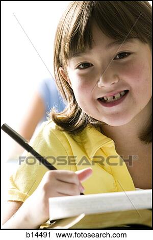 Stock Image - Girl at school. Fotosearch