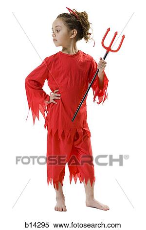 Girl in devil costume View Large Photo Image Stock Photography - Girl in devil costume. Fotosearch
