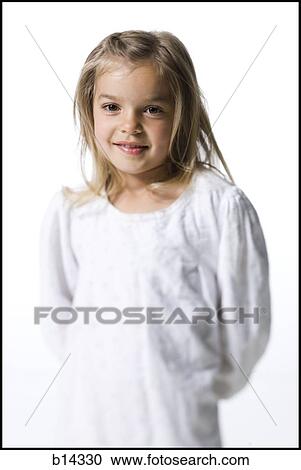 Stock Image - Girl looking at camera.. Fotosearch