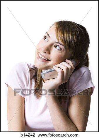 Girl on the phone View Large Photo Image Stock Image - Girl on the phone. Fotosearch